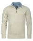 Preview: ARMAS Troyer Stehkragen Pullover Glattstrick Wool Blend mit Zipper in Off White